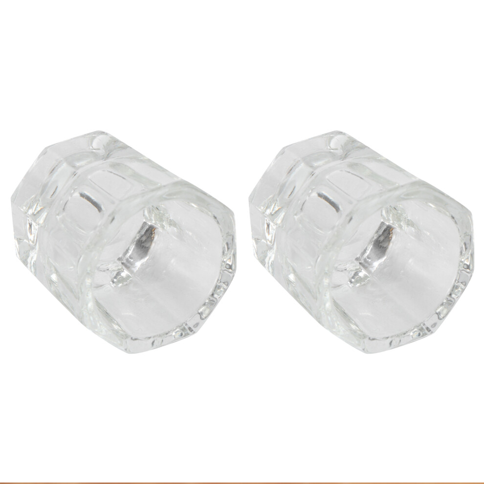 Inoomp Light 2Pcs Manicure Glass Crystal Cups Liquid Holder Tint Bowl Nail Tool