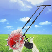 Garden Seeder Precision Hand Push Seed Planter 12 Nozzles 6 Seed Wheels Red Pack Of 1