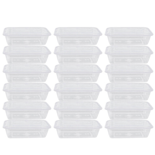 50pcs 1000ml transparent containers for fruit salad takeout