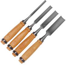 Wood Carving Set With Handle For Carpentry Light Brown Silver