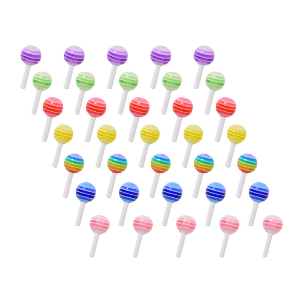 Aboofan 50Pcs Resin Lollipop Nail Art Ornaments Cartoon Diy Decor