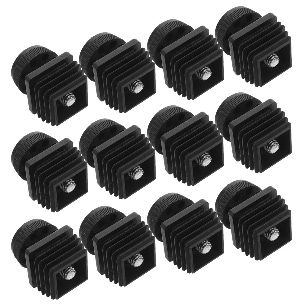 12Pcs Square Insert Leveling Feet Adjustable Screw On Furniture Legs 3322127949282