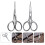 2pcs small stainless steel eyebrow grooming scissors 4
