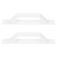 2Pcs Aluminum Alloy Handle Bar Pull For Gate Cabinet Door With Screws White
