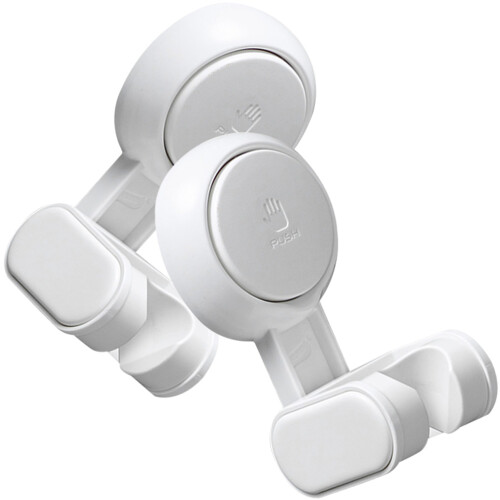 2Pcs Adjustable Handheld Showerhead Bracket No Punch Suction Mount