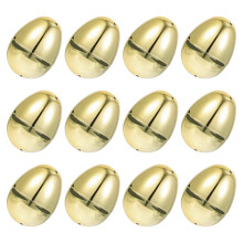 12Pcs Golden Plastic Easter Eggs For Egg Hunt Games And Prize Baskets