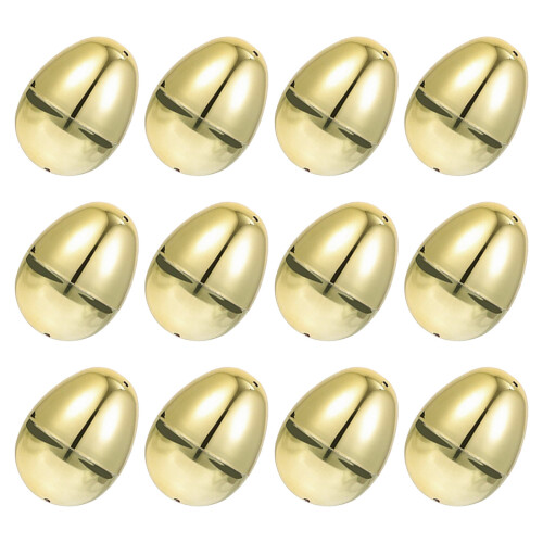 12Pcs Golden Plastic Easter Eggs For Egg Hunt Games And Prize Baskets