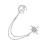 deer moon star brooch with decorative chain lapel pin 6