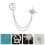 deer moon star brooch with decorative chain lapel pin 2