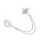 deer moon star brooch with decorative chain lapel pin 1