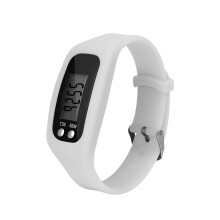 led multi function pedometer sports watch calorie monitoring white