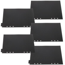 5Pcs A5 6-Hole Binder Dividers With Top Tabs For Office Use