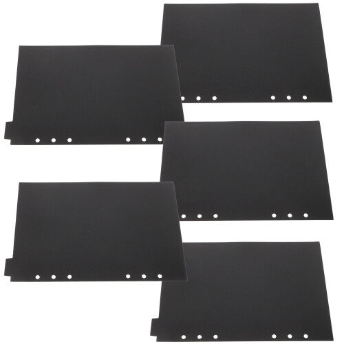 5Pcs A5 6-Hole Binder Dividers With Top Tabs For Office Use