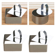 2 pcs stainless steel dessert mousse mold food tower with pusher