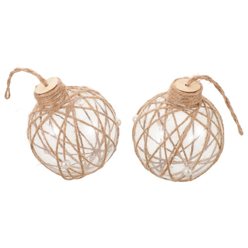 8 pcs clear plastic fillable ornaments with rope for christmas decor 2