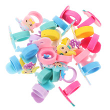 24Pcs Mermaid Shape Pvc Rings Decorative Jewelry Party Favors For Kids
