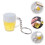 1Pc Simulation Beer Cup Key Chain Acrylic Mini Pendant Decoration 6