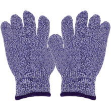 1 pair level 5 cut resistant kids safety gloves for cutting, blue xs