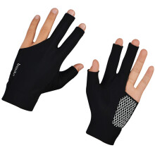 Three Finger Design Mens Pool Glove Black 1pack