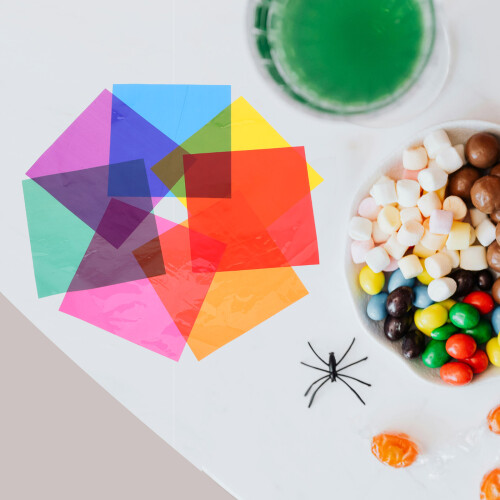 28pcs transparent cellophane sheets for art and craft, multicolor 2