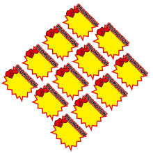 50pcs blank advertising stickers price signs tags