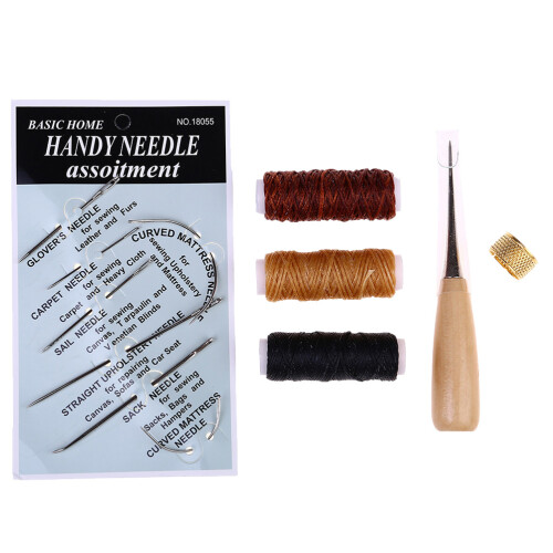 12pcs sewing kit with needles and waxed thread 2