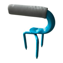 Triangular Garden Hand Cultivator Reinforced Steel Tines Nonslip Grip Soil Grubbing Tool Terrace Maintenance Blue