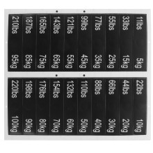 Gym Stickers Lifting Stickers Black 1 Sheet