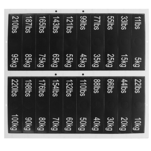 Gym Stickers Lifting Stickers Black 1 Sheet