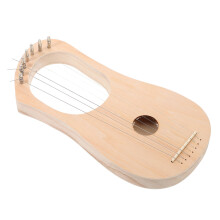 Diy Wooden Lyre Harp Kit With 7 Strings And Tuning Tools For Beginners
