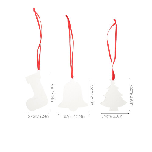 1Set Clear Acrylic Hanging Decorations for Christmas Tree Crafts 2