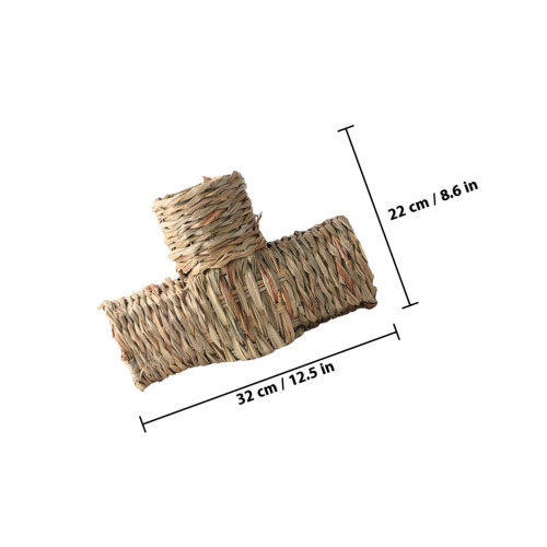Durable Grass Hamster Tunnel Toy for Small Pets 1