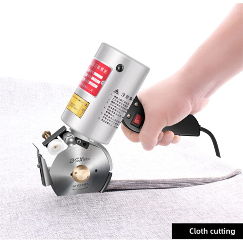 Electric Scissors for Fabric Hand-Held Cloth Cutter Kit Cutting Machine Round Knife 2