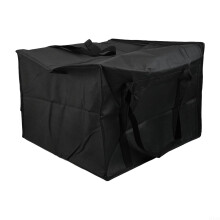 Insulated Food Bag For Pizza Delivery, Large-Order Capacity, Black, 50 x 35.5 cm, With Wristband
