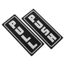 2 acryl türschilder zug-druck-platte für glastüren vertikal