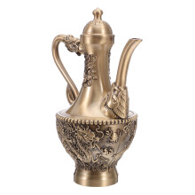 vintage türkische kaffeekanne 300 ml mit drachenprägung zum servieren