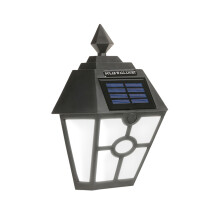 2er set solar sechseck wandlampe außen, warm- + kaltweiß