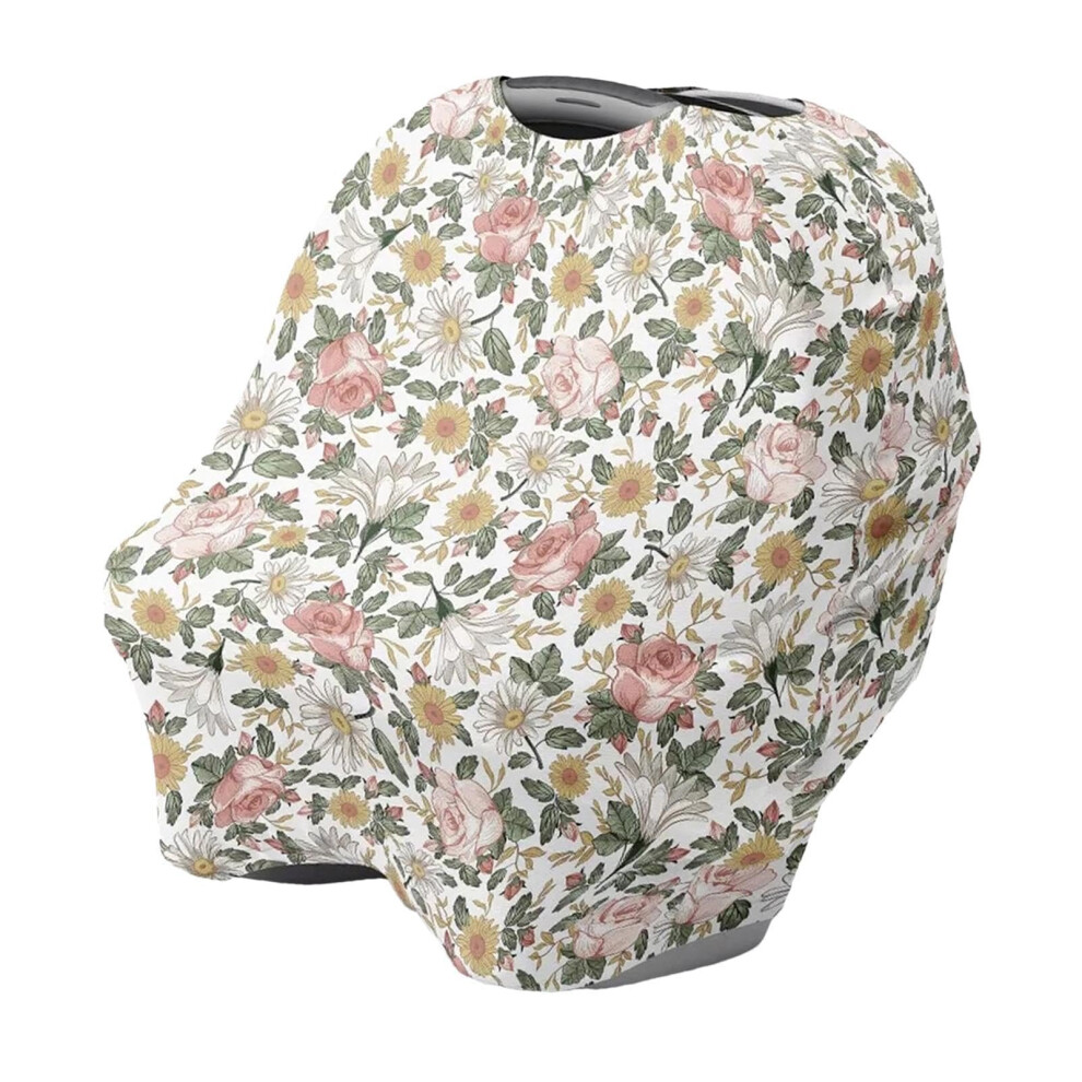 Car Seat for Baby | Breathable Canopy for Car Seat, Nursing Cover for Breastfeeding, Vintage Floral Canopy Carrier
