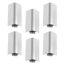 6Stk Eckenschutz Kunststoff Silber Für Schrank Kanten Und Sockelleiste