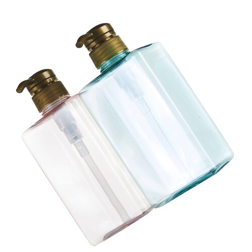 2 Pcs 600Ml Refillable Plastic Pump Bottles For Shower Gel Shampoo 2