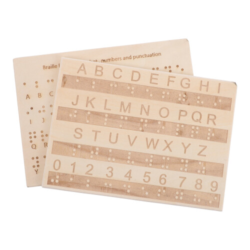 2 blindenschrift holz mit zum lernen