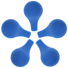 5 goteros con silicona para graduada azul