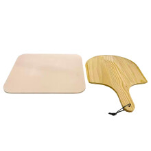 Pizza Brick Square Cordierite With Wooden Paddle For Baking Pizza And Bread