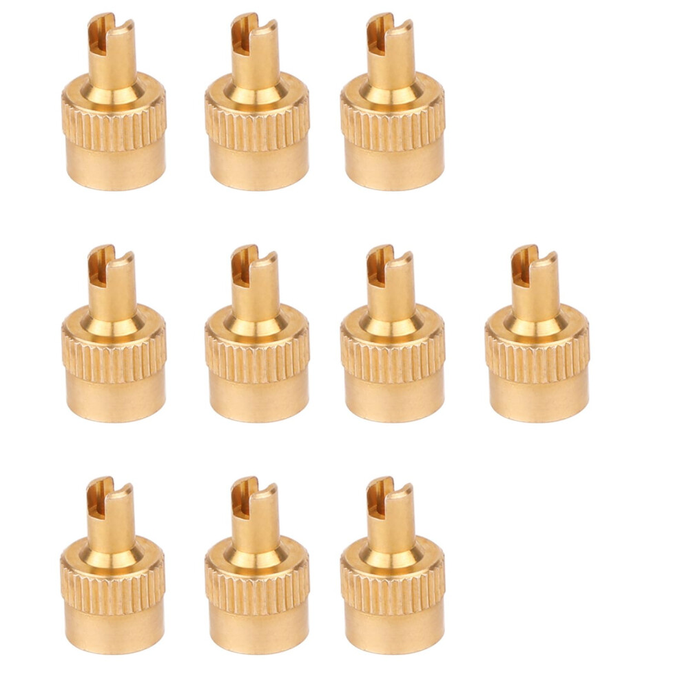 Copper Tire Valve Stem Caps 10 Pack Metal Valve Caps For Cars Motorcycles Road Bikes Gold 9084446176537