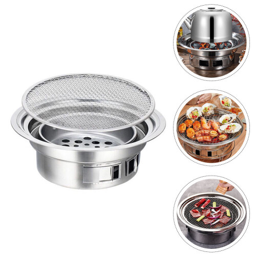 ensemble acier inoxydable barbecue coréen portable extérieur 2