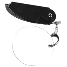 Portable Folding Comb For Men With Keychain And Oval Mirror