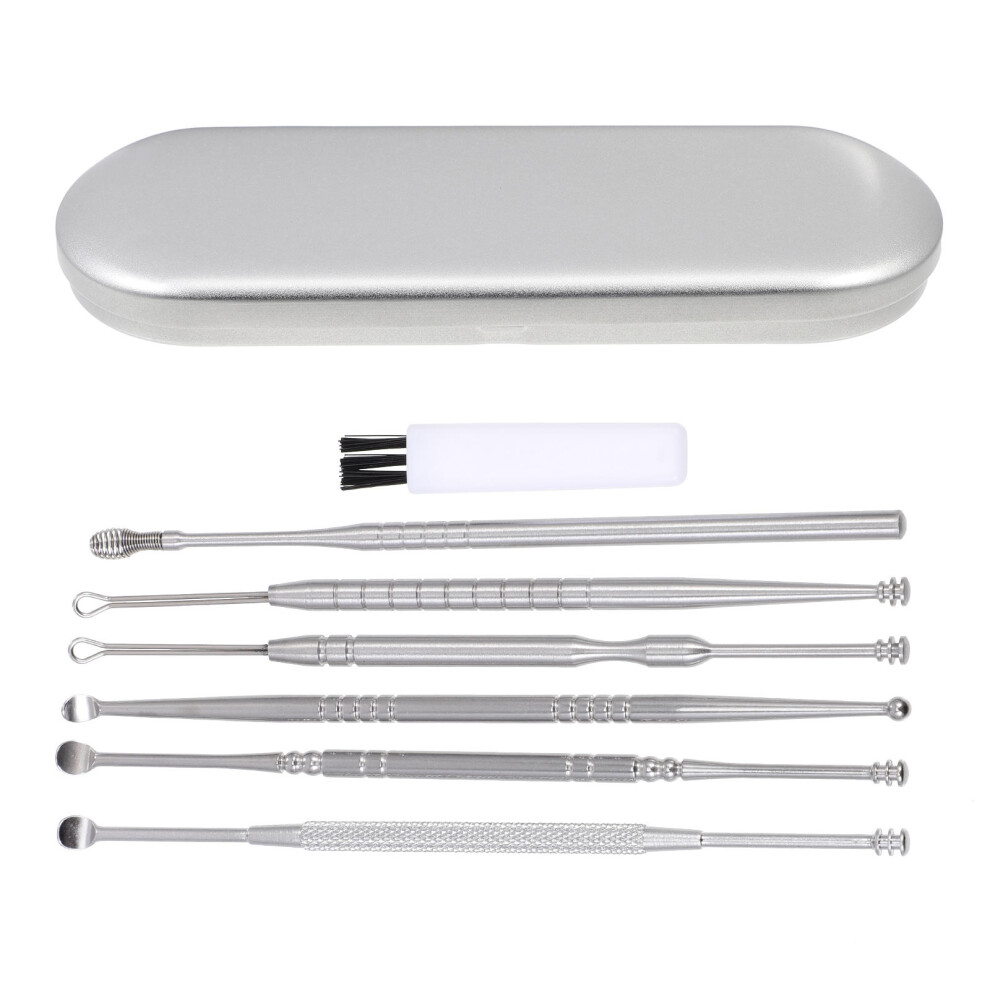 Inoomp One Set Portable Stainless Steel Earwax Removal Scoops