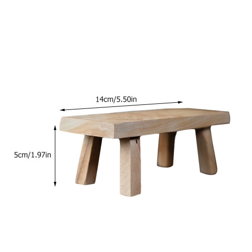 Creative Wooden Stool Sculpture Handcrafted Display Base 1