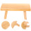 Creative Wooden Stool Sculpture Handcrafted Display Base 4