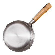 1Pc Stainless Steel Milk Pot With Wooden Handle Soup Stockpot